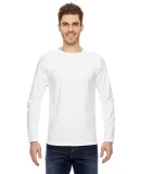 6100 Bayside Adult Long-Sleeve Cotton Tee in White