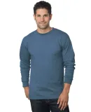 6100 Bayside Adult Long-Sleeve Cotton Tee in Denim