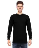 6100 Bayside Adult Long-Sleeve Cotton Tee in Black