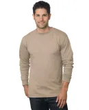 6100 Bayside Adult Long-Sleeve Cotton Tee in Sand