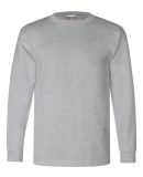 6100 Bayside Adult Long-Sleeve Cotton Tee in Dark ash