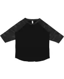 6130 LA T Youth Vintage Baseball T-Shirt in Black/ storm cmo