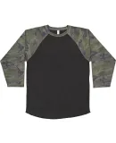 6130 LA T Youth Vintage Baseball T-Shirt in Vn smke/ vn camo