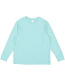 6201 LA T Youth Fine Jersey Long Sleeve T-Shirt in Chill