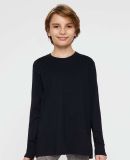 6201 LA T Youth Fine Jersey Long Sleeve T-Shirt in Navy