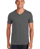 64V00 Gildan Adult Softstyle V-Neck T-Shirt in Charcoal