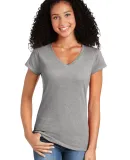 64V00L Gildan Junior Fit Softstyle V-Neck T-Shirt in Rs sport grey