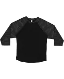 6930 LA T Adult Vintage Baseball T-Shirt in Black/ storm cmo