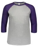 6930 LA T Adult Vintage Baseball T-Shirt in Vn hthr/ vn purp