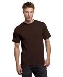 7100 Bayside Adult Short-Sleeve Tee with Pocket in Chocolate