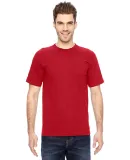 7100 Bayside Adult Short-Sleeve Tee with Pocket in Red