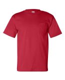 7100 Bayside Adult Short-Sleeve Tee with Pocket in Red