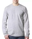 8100 Bayside Adult Long-Sleeve Cotton Tee with Poc Ash