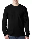 8100 Bayside Adult Long-Sleeve Cotton Tee with Poc Black