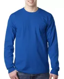 8100 Bayside Adult Long-Sleeve Cotton Tee with Poc Royal Blue