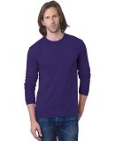 8100 Bayside Adult Long-Sleeve Cotton Tee with Poc Purple