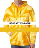 854 Dyenomite Tie-Dye Adult Pinwheel Hooded Sweats Gold