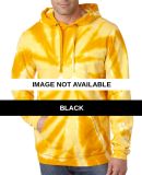 854 Dyenomite Tie-Dye Adult Pinwheel Hooded Sweats Black
