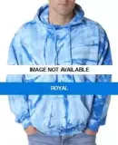 8777 tie dye Adult Tie-Dyed Spider Hoodie ROYAL