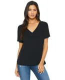 BELLA 8815 Womens Flowy V-Neck T-shirt in Black