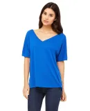 BELLA 8815 Womens Flowy V-Neck T-shirt in True royal