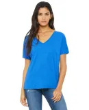 BELLA 8815 Womens Flowy V-Neck T-shirt in Tr royal triblnd
