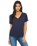 BELLA 8815 Womens Flowy V-Neck T-shirt in Midnight