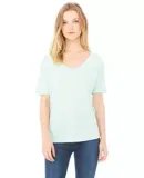 BELLA 8815 Womens Flowy V-Neck T-shirt in Mint