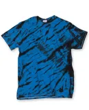 200TS Dyenomite Tie-Dye Adult Tiger Stripe Tee in Black/ royal