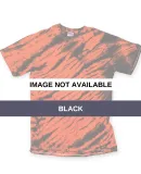 200TS Dyenomite Tie-Dye Adult Tiger Stripe Tee Black