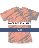 200TS Dyenomite Tie-Dye Adult Tiger Stripe Tee Navy