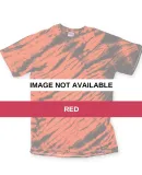 200TS Dyenomite Tie-Dye Adult Tiger Stripe Tee Red