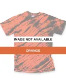 200TS Dyenomite Tie-Dye Adult Tiger Stripe Tee Orange