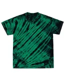 200TS Dyenomite Tie-Dye Adult Tiger Stripe Tee in Black/ kelly