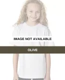 B4100 Bayside Youth Short-Sleeve Cotton Tee Olive