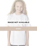 B4100 Bayside Youth Short-Sleeve Cotton Tee Sand