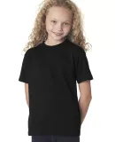 B4100 Bayside Youth Short-Sleeve Cotton Tee in Black