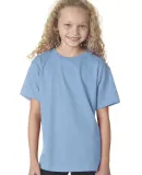 B4100 Bayside Youth Short-Sleeve Cotton Tee in Light blue