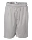 7207 Badger Adult Mesh/Tricot 7-Inch Shorts Silver
