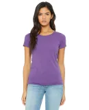 BELLA 8413 Womens Tri-blend T-shirt in Purple triblend