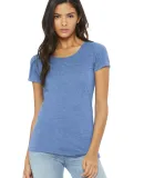 BELLA 8413 Womens Tri-blend T-shirt in Blue triblend