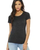 BELLA 8413 Womens Tri-blend T-shirt in Char blk triblnd