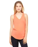 BELLA 8805 Womens Flowy Tank Top in Coral