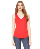 BELLA 8805 Womens Flowy Tank Top in Red