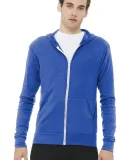 BELLA+CANVAS 3939 Unisex Tri-blend Lightweight Hoo in Tr royal triblnd