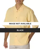 C5402 Cubavera Men's Shadow Box Camp Shirt Black