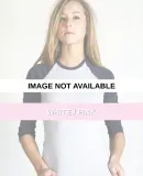 4353 American Apparel Girly Raglan 3/4 Sleeve T White / Pink