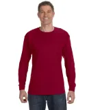 5400 Gildan Adult Heavy Cotton Long-Sleeve T-Shirt in Cardinal red