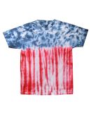 H1000b tie dye Youth Tie-Dyed Cotton Tee in Flag