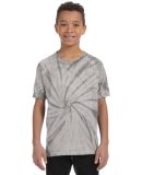 H1000b tie dye Youth Tie-Dyed Cotton Tee in Spider silver